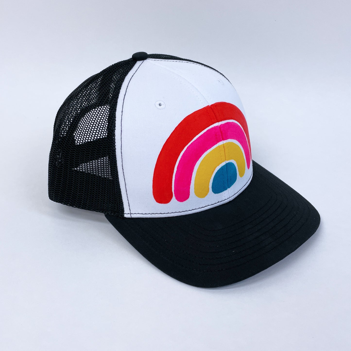 rainbow Trucker Hat | unique hand painted
