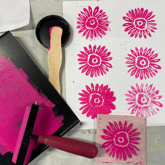 Block Printing with Bernie! Saturday, March 23rd