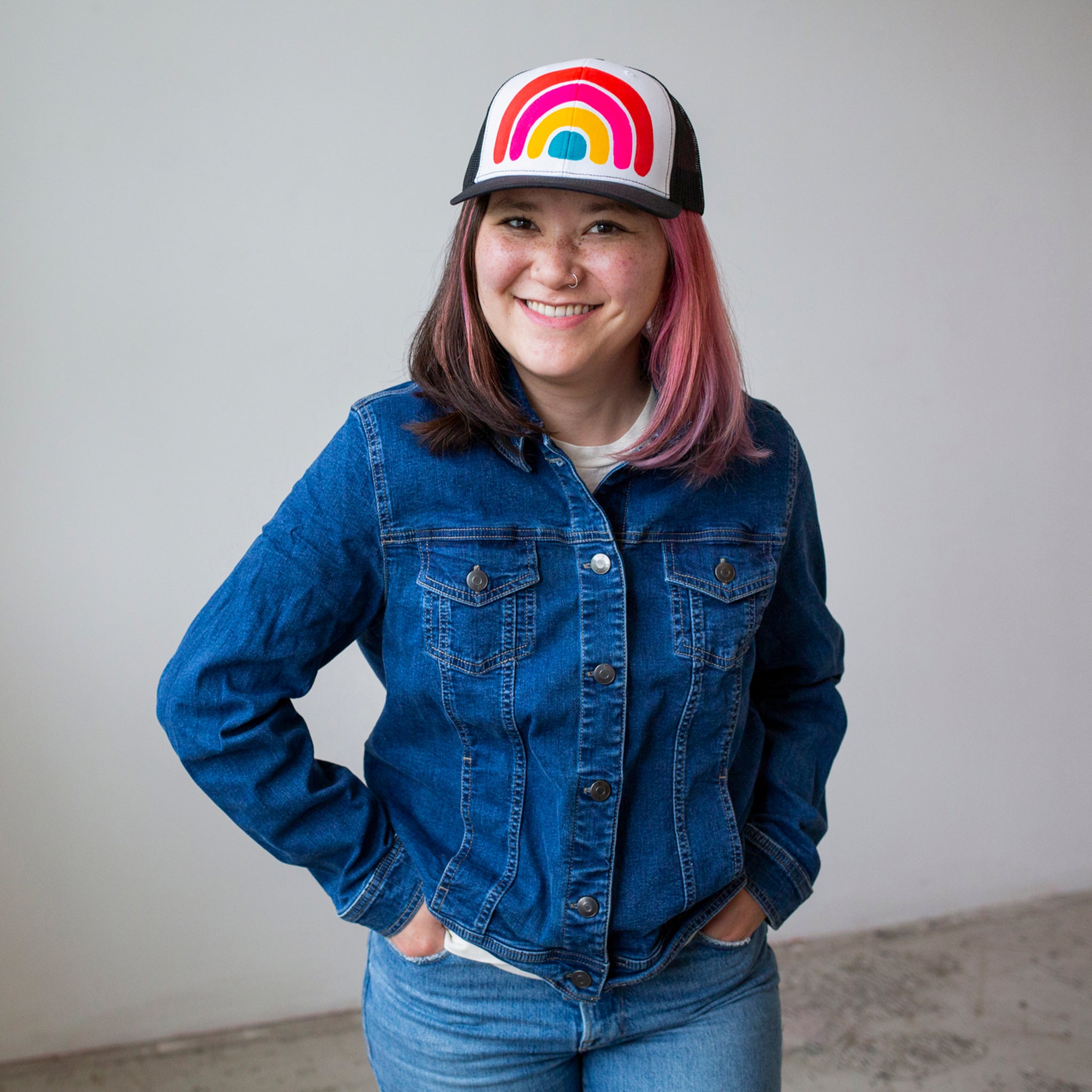 Rainbow Trucker Hat | Unique, Hand Painted – bernie & zuzu