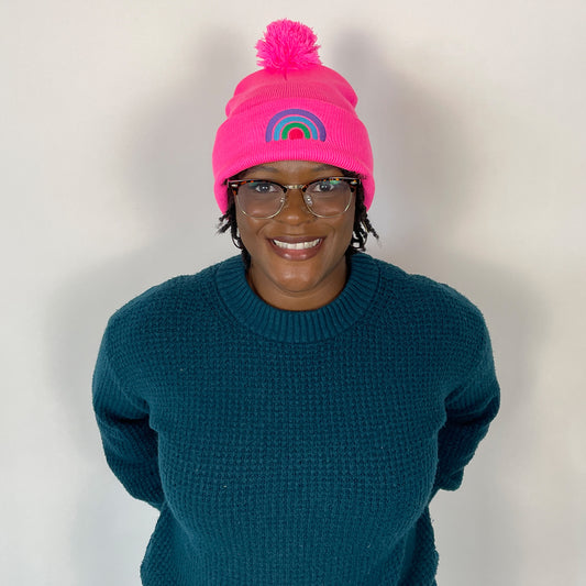 Rainbow Beanie - Hot Pink!