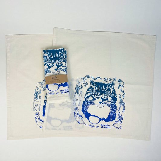 Cat and Friends Napkin Set of 2