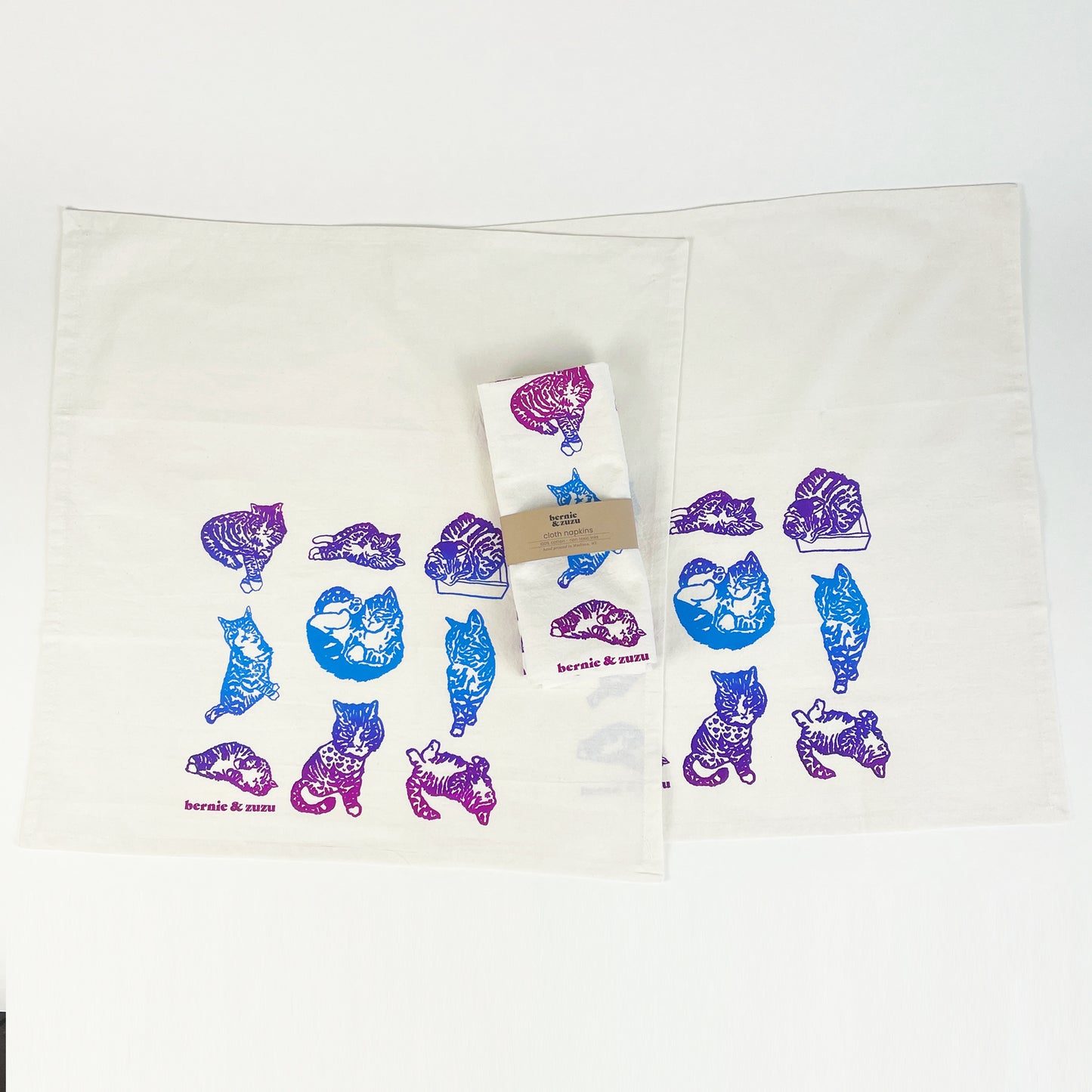 Cat Poses Napkin Set of 2