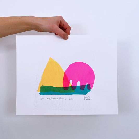 love in the time of the pandemic | hand printed, limited edition